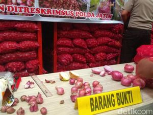 Polisi Ungkap Penyelundupan Bawang Merah Palsu di Surabaya Polisi Ungkap Penyelundupan Bawang Merah Palsu di Surabaya