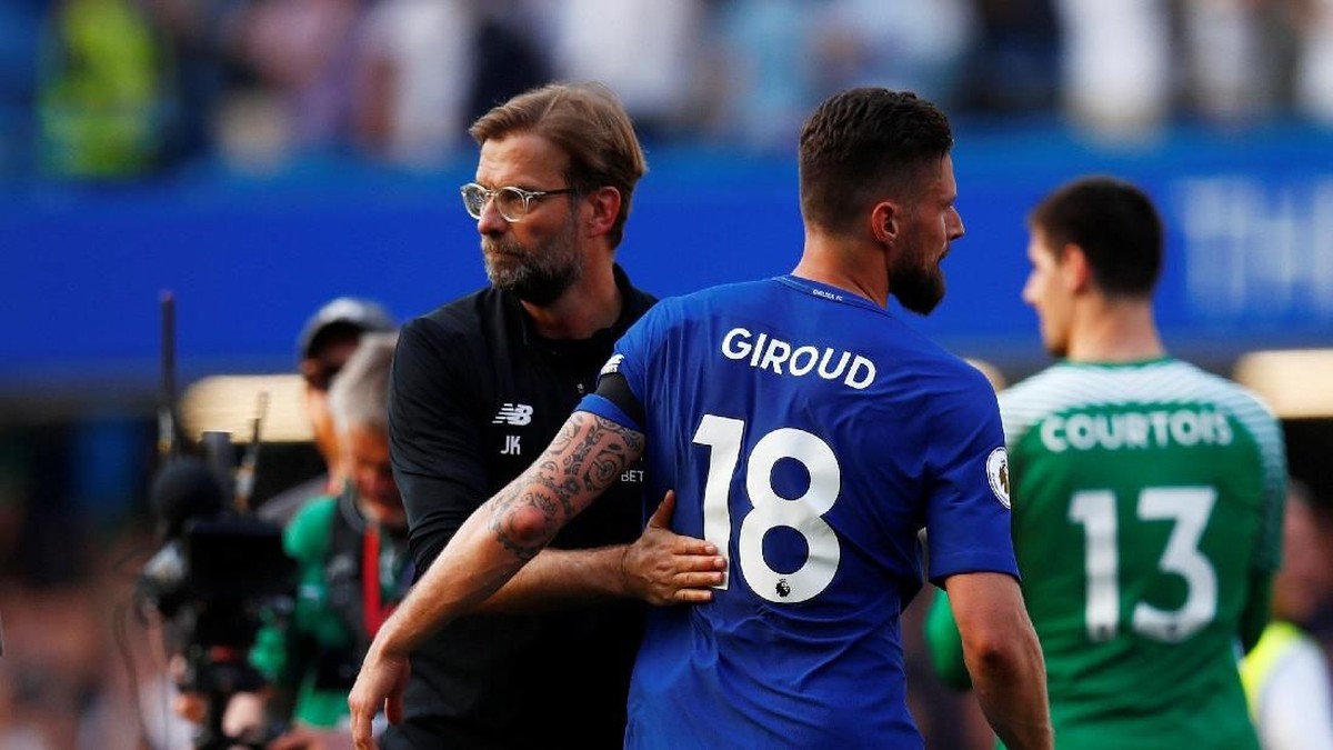 Juergen Klopp menyesali gol Giroud ke gawang Liverpool (Eddie Keogh/Reuters)