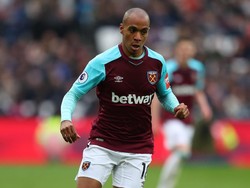 Gelandang West Ham United Joao Mario juga bermain apik dengan mencetak satu gol saat timnya menang 2-0 atas Leicester City. (Foto: Catherine Ivill/Getty Images)