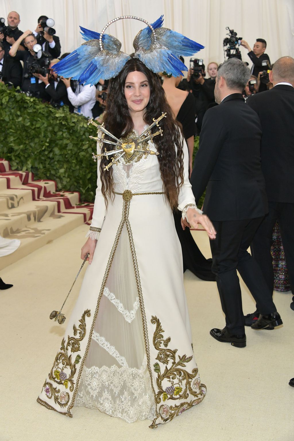 NEW YORK, NY - MAY 07:  Lana Del Rey attends the Heavenly Bodies: Fashion & The Catholic Imagination Costume Institute Gala at The Metropolitan Museum of Art on May 7, 2018 in New York City.  (Photo by Neilson Barnard/Getty Images)
