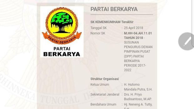 Priyo Budi Santoso Jabat Sekjen Partai Tommy Soeharto