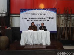 LSI Denny JA: PDIP 21,70%, Golkar 15,30%, Gerindra 14,70%