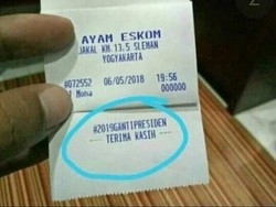 Viral #2019GantiPresiden di Setruk Restoran, Begini Penjelasannya