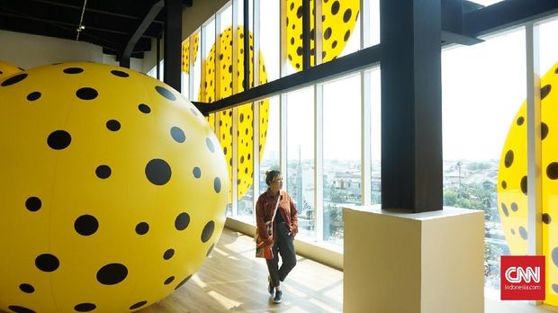 Pameran Yayoi Kusama Pameran Yayoi Kusama di Museum Macan, Jakarta, pada 2018.