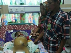 Kisah Pilu dan Derita Bayi Membuncit di Ciamis