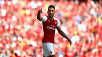 Masuknya nama Pierre-Emerick Aubameyang tak mengejutkan mengingat kecepatan adalah senjata utama penyerang Arsenal ini. EA Sports selaku developer FIFA 19 memberinya nilai 94. (Clive Mason/Getty Images)
