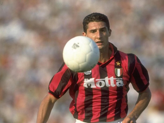 1995:  Daniele Massaro of AC Milan in action during a match. \ Mandatory Credit: Ben  Radford/Allsport