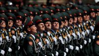 Foto: Militer Rusia di Parade Peringatan Kalahnya Nazi Jerman