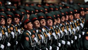 Foto: Militer Rusia di Parade Peringatan Kalahnya Nazi Jerman