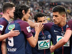 PSG kemudian menggandakan kedudukan lewat Edinson Cavani di menit ke-74. Kemenangan 2-0 PSG atas Les Herbiers bertahan hingga peluit panjang berbunyi. (Foto: Stringer/Reuters)