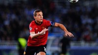 NEMANJA VIDIC. Uang 7 juta paun digelontorkan MU untuk mendapatkan Vidic pada Januari 2006. Ia menjadi legenda lini belakang MU, dengan raihan antara lain lima titel Premier League dan satu titel Liga Champions. Foto: David Ramos/Getty Images
