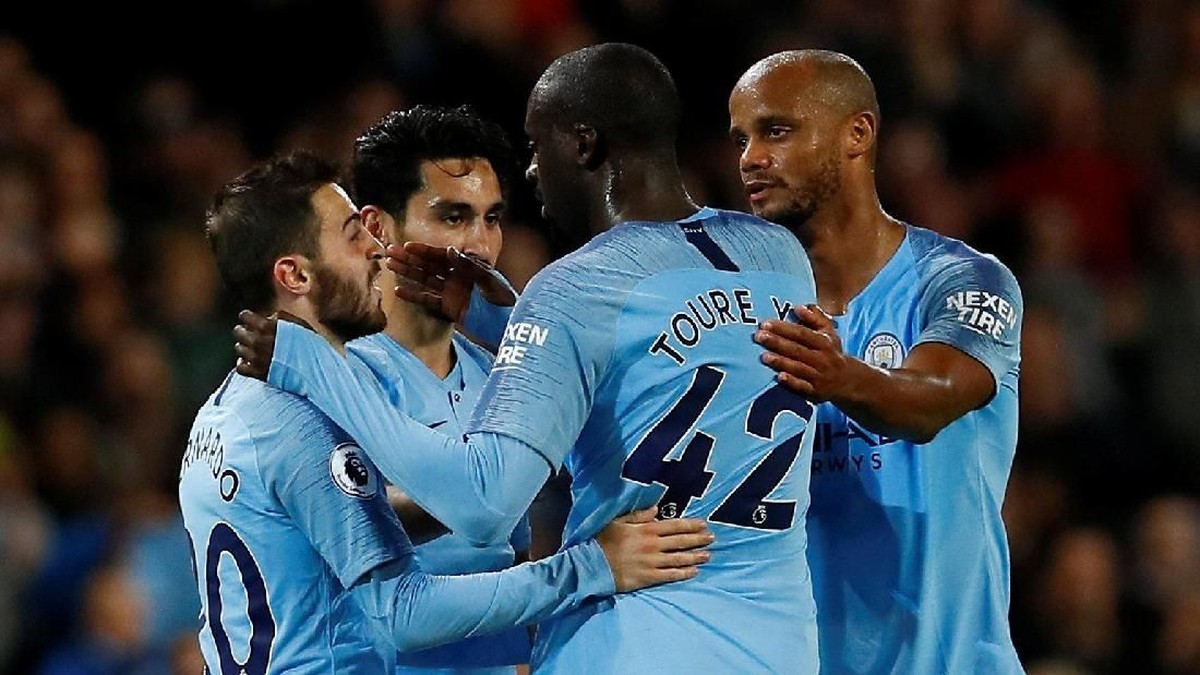 Manchester City butuh satu kemenangan lagi untuk mencapai 100 poin di Premier League (Foto: Jason Cairnduff/Action Images via Reuters)