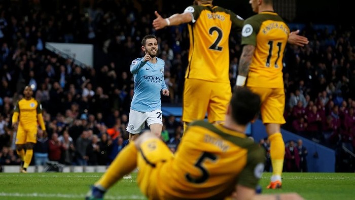 City Sementara Memimpin 2-1 atas Brighton