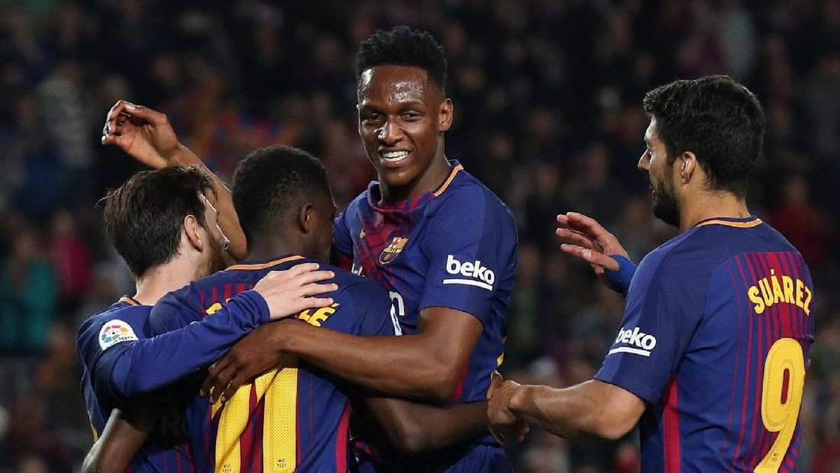 Barcelona menang telak 5-1 atas Villarreal. (Foto: Albert Gea/REUTERS)