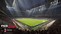 Konami mengklaim mereka memiliki lebih banyak liga, stadion, klub yang berlisensi resmi. Ini adalah San Siro, kandang AC Milan dan Inter Milan (Pro Evolution Soccer)