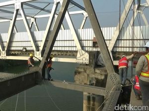Jembatan Babat yang Ambrol Diperbaiki, 4 Juni Bisa Dilewati