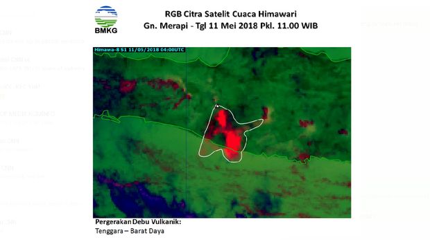BMKG Sebut Abu Vulkanik Merapi Bergerak ke Barat Daya