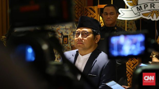 Ketua Umum PKB Muhaimin Iskandar alias Cak Imin, di Jakarta, Jumat (11/5).