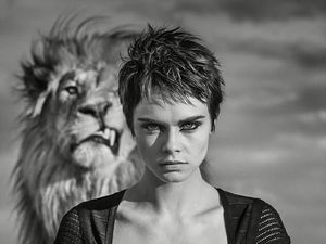 Uji Nyali, Cara Delevingne Nekat Foto Topless di Depan Singa Uji Nyali, Cara Delevingne Nekat Foto Topless di Depan Singa