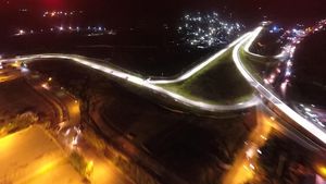 Cantik, Tol Pertama di Lampung Meliuk-liuk Bermandi Cahaya