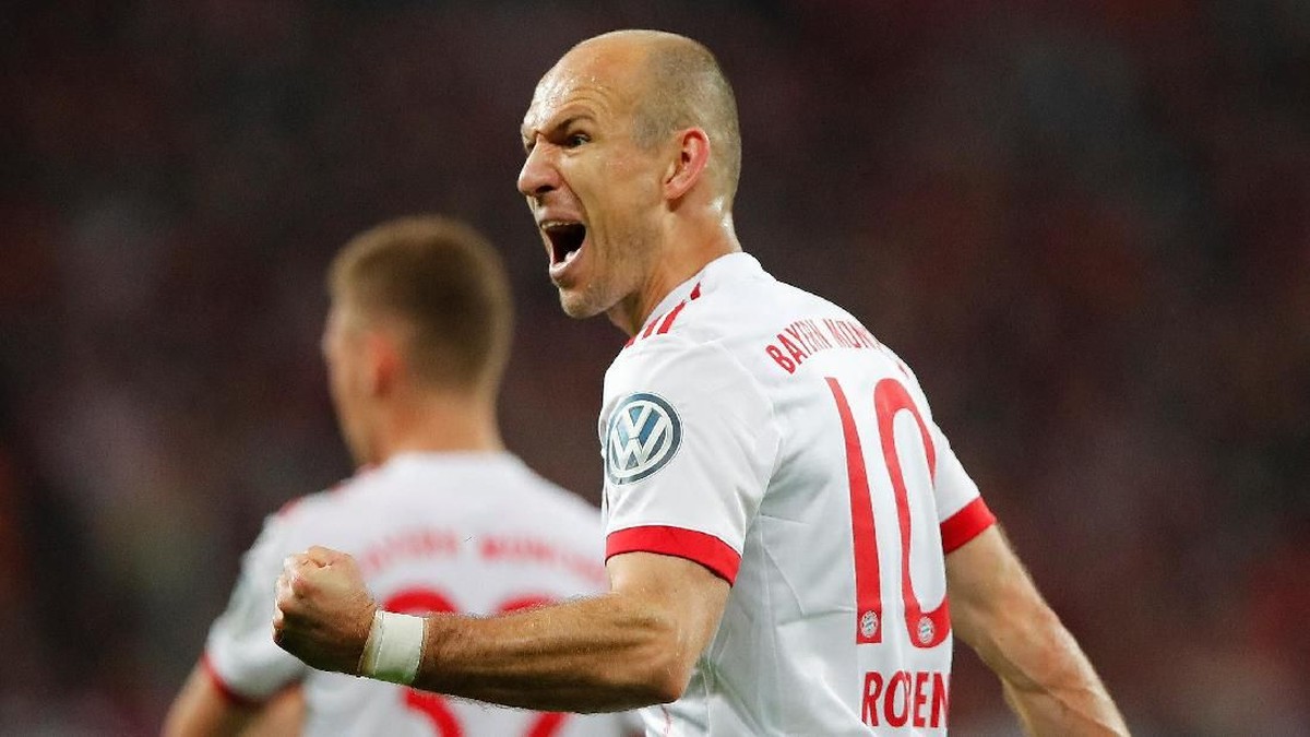 Arjen Robben sepakati kontrak baru di Bayern Munich. (Foto: Wolfgang Rattay/Reuters)