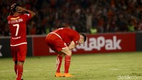 Marko Simic melewatkan satu peluang emas. Tendangannya melesat. (Foto: Rifkianto Nugroho/detikcom)