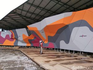 Penampakan Terkini Arena Panjat Tebing di Jakabaring