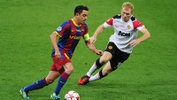 Barcelona vs Manchester United: 2-0 pada 2008/2009 dan 3-1 pada 2010/2011. Foto ini memperlihatkan laga final pada 28 Mei 2011. (Foto: Michael Regan/Getty Images)
