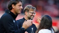 Juergen Klopp bisa tenang karena Liverpool sudah memastikan diri ke Liga Champions musim depan. Kini Klopp bisa fokus penuh memikirkan laga final di kompetisi itu kontra Real Madrid 26 Mei nanti. (Phil Noble/Reuters)