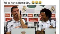 Kekalahan atas Levante dan kegagalan jadi invincible membuat Barcelona ditertawakan Cristiano Ronaldo dan Marcelo (ist.)