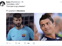 Gerard Pique pernah bilang kalau tak terkalahkan di La Liga lebih baik ketimbang jadi juara Liga Champions. Tapi ternyata Barcelona menelan kekalahan (ist.)