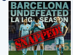 Keinginan Barcelona memuntaskan musim tanpa kalah di 38 pertandingan pupus pada laga ke-37 (ist.)