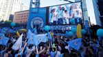 Foto: City Rayakan Gelar Juara, Manchester Membiru