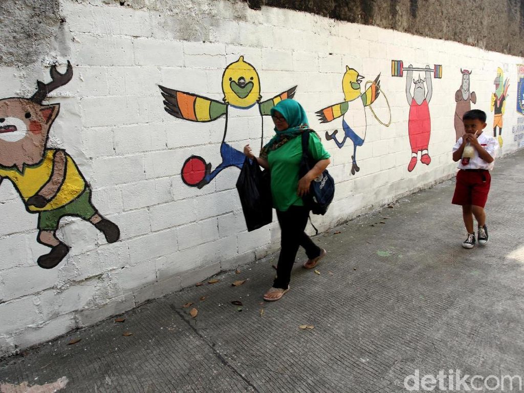 Mural Asian Games 2018 Percantik Kawasan Jati Padang Mural Asian Games 2018 Percantik Kawasan Jati Padang