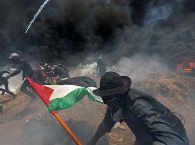 Potret Aksi Warga Palestina Protes Kedubes AS di Yerusalem