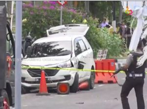 Wartawan tvOne Ditabrak Terduga Teroris di Polda Riau