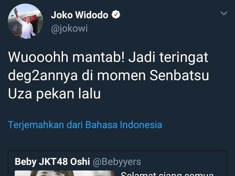 Apa Itu Senbatsu 'Uza' JKT48 yang Dikicaukan Akun Jokowi?