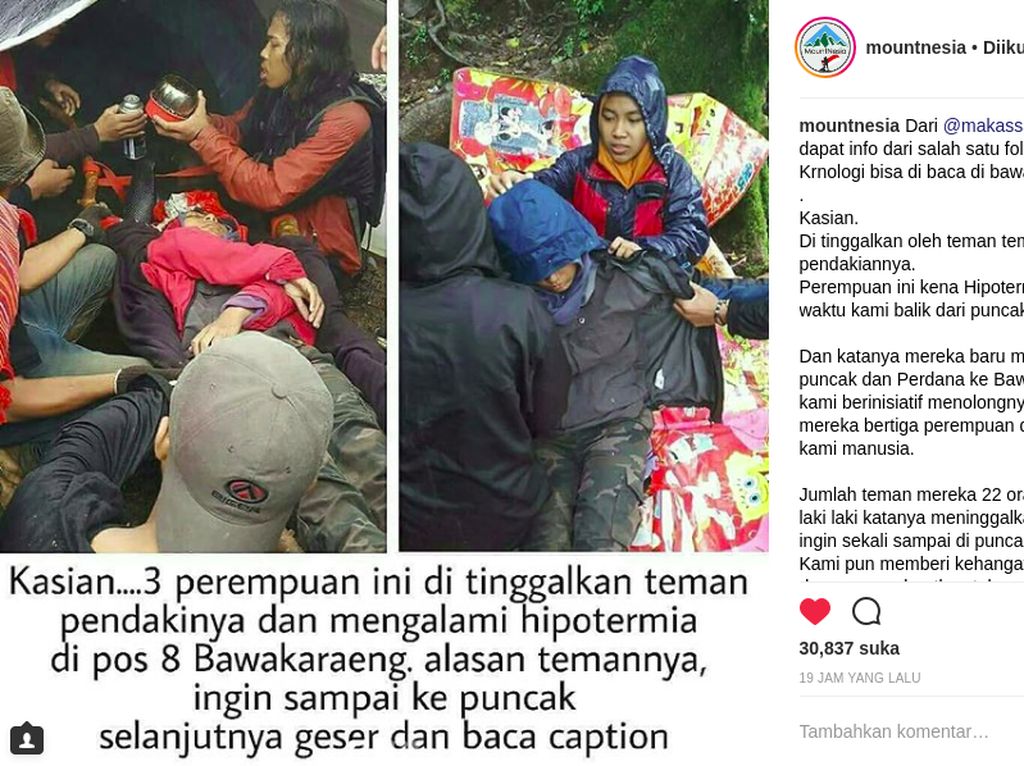 Pendaki Meninggal Ditinggal Rombongan, KSDA Sulsel: Sedang Dicek Pendaki Meninggal Ditinggal Rombongan, KSDA Sulsel: Sedang Dicek