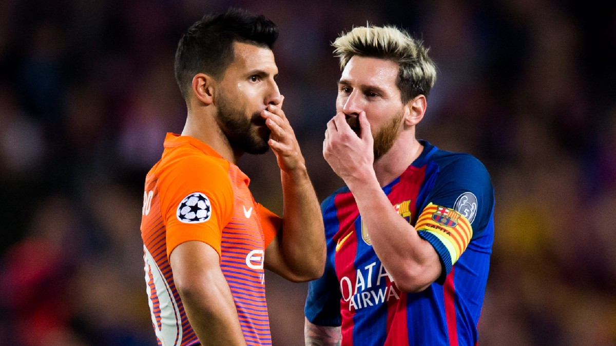 Lionel Messi dan Sergio Aguero. (Foto: Alex Caparros/Getty Images