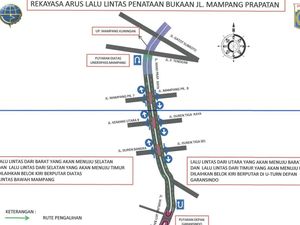 3 Simpang di Jalan Mampang Prapatan Diuji Coba Ditutup Mulai Besok