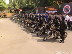 Black Panther Polres Gresik Siap Tangkal Kejahatan Saat Lebaran