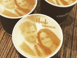 Ini Dia Megharryccino, Cappuccino Berhias Wajah Pangeran Harry dan Meghan