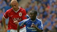 Di sektor kanan depan, Chelsea mengandalkan Shaun Wright-Phillips. Pada usia 36 tahun saat ini, Wright-Phillips bermain untuk Phoenix Rising FC di Amerika Serikat. (Foto: Adrian Dennis/AFP)