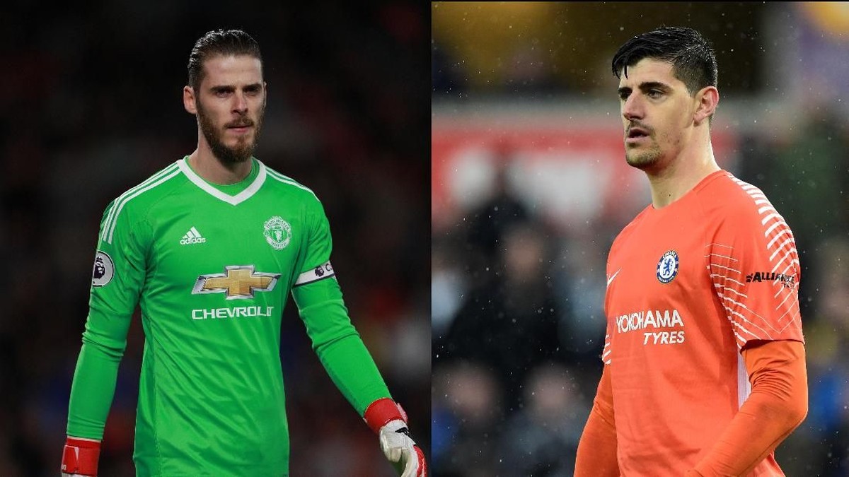 Thibaut Courtois dan David De Gea (Foto: Reuters)
