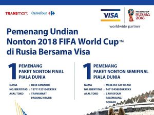 Ini 2 Pelanggan Transmart yang Menang Nonton Bola Gratis di Rusia