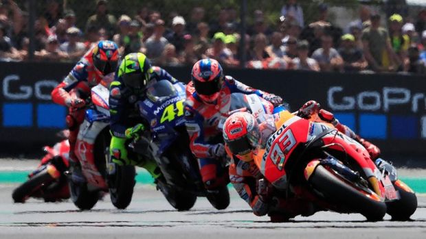 MotoGP Prancis 2018 berlangsung menarik dengan Marc Marquez menjadi pemenang.