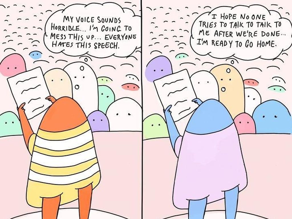 Komik Lucu Ini Jelaskan Perbedaan Introvert dan Kecemasan Sosial