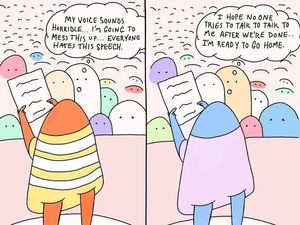 Komik Lucu Ini Jelaskan Perbedaan Introvert dan Kecemasan Sosial Komik Lucu Ini Jelaskan Perbedaan Introvert dan Kecemasan Sosial