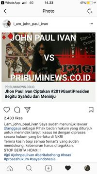 Bantahan John Paul Ivan.