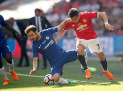 Menyusul absennya Romelu Lukaku, Alexis Sanchez dipasang bareng Marcus Rashford di lini depan. (David Klein/Reuters)